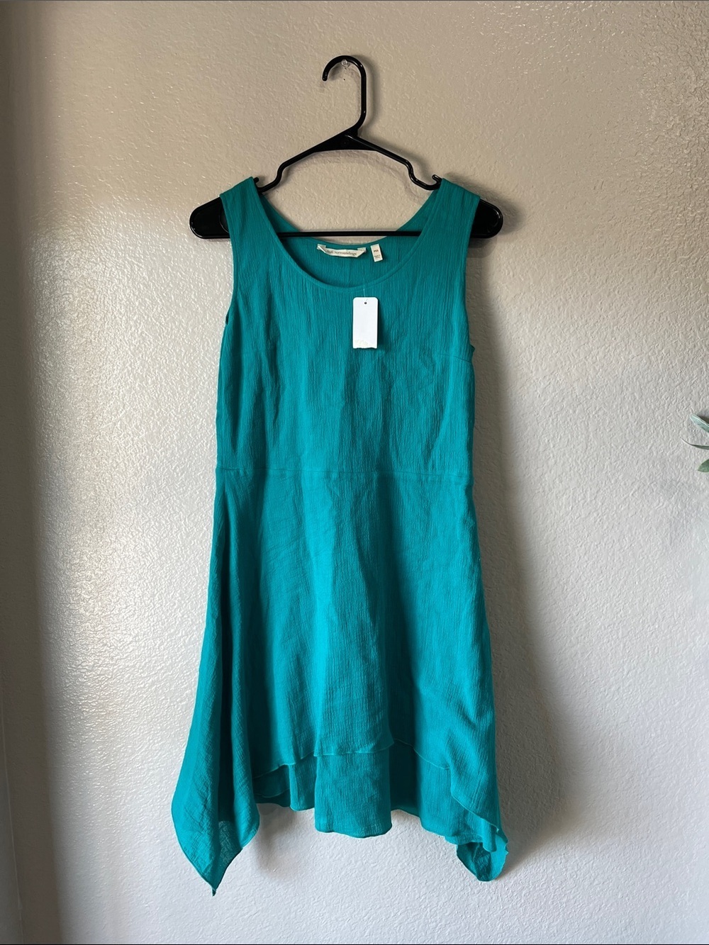 Soft Surroundings Teal Sleeveless Scoop Neck Mini Dress Summer Sz PXS TC0270